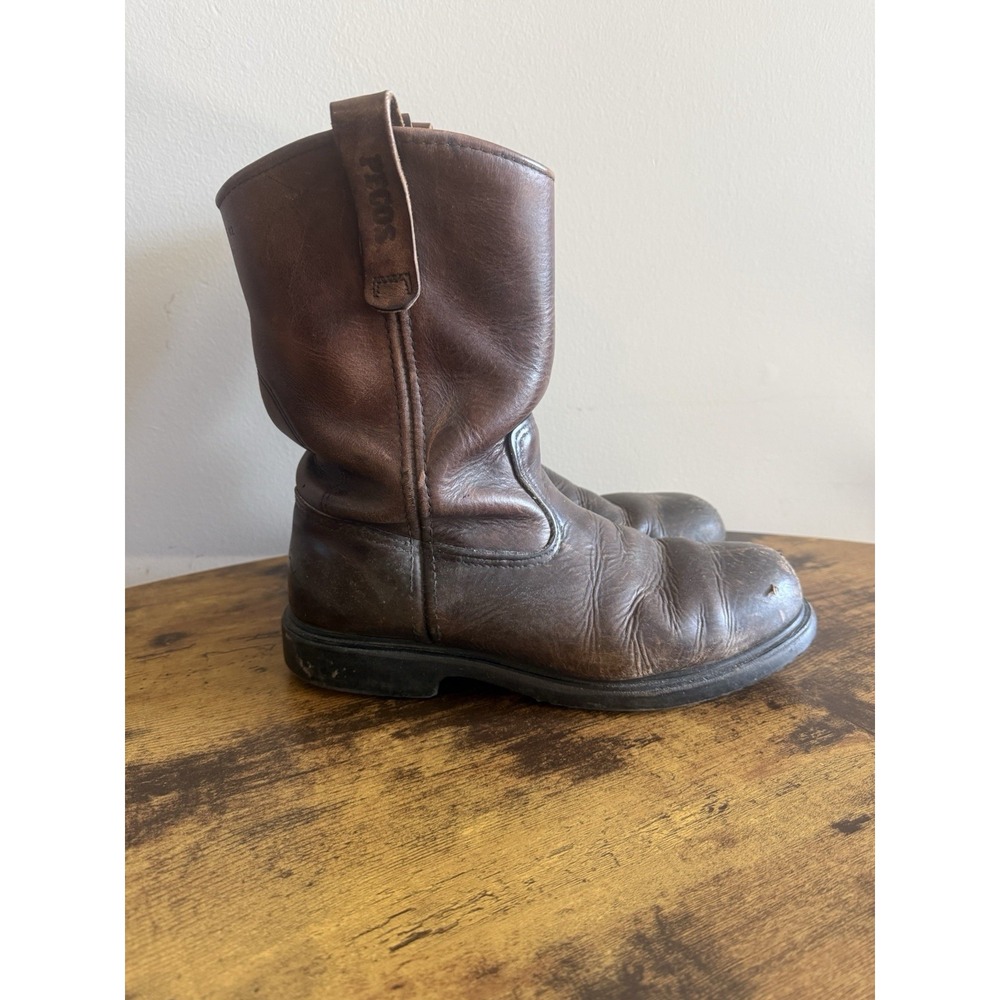 Vintage Red Wing Pecos Steel Toe Work Boots Made in USA Men's Size 9 - 9.5 D